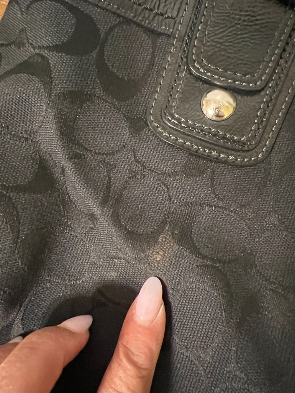 Coach Black Signature Jacquard Tote with Patent Trim and Tag - Picture 16 of 16